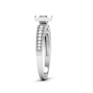 14KT SILVER DIAMOND RING