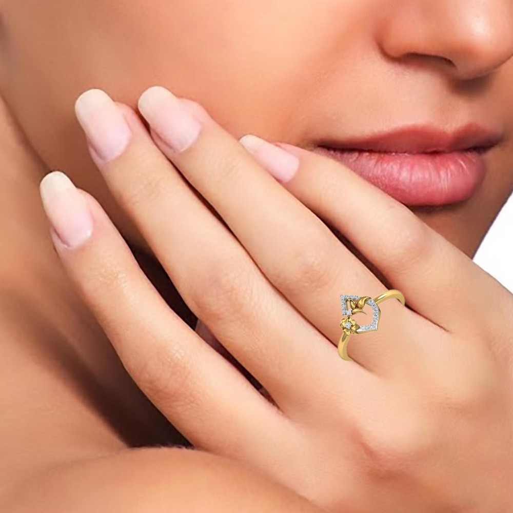 14KT LEAVES SHAPE RING - Image 2