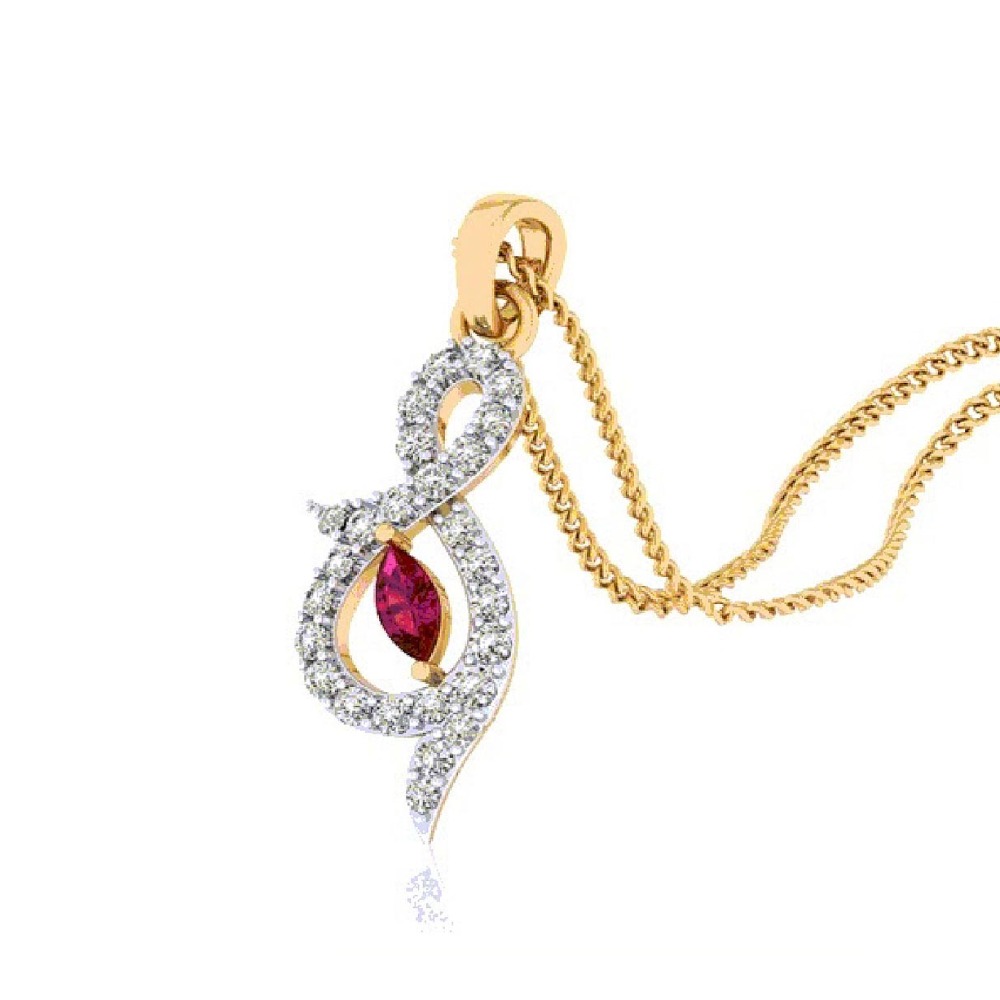 MARQUISE COLOR STONE PENDENT