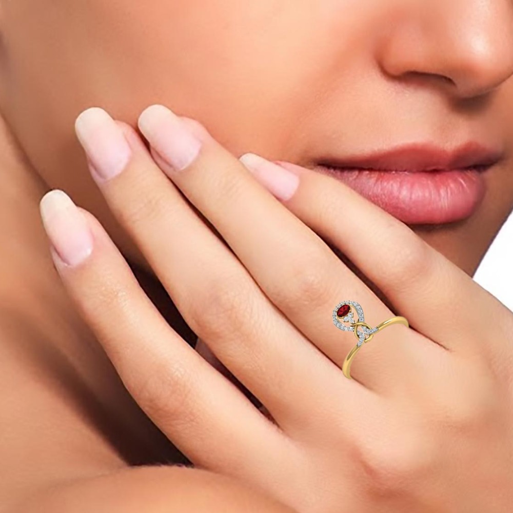 14KT GOLD STONE RING - Image 2