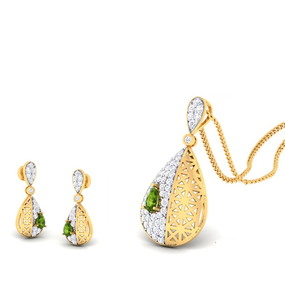 jali with color stone pendant