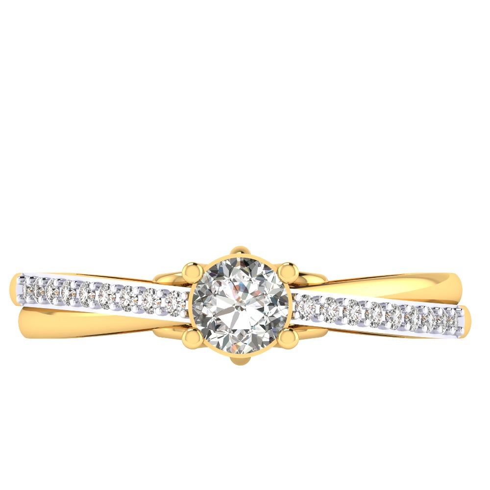 14KT Gold Round Shape diamond ring - Image 3