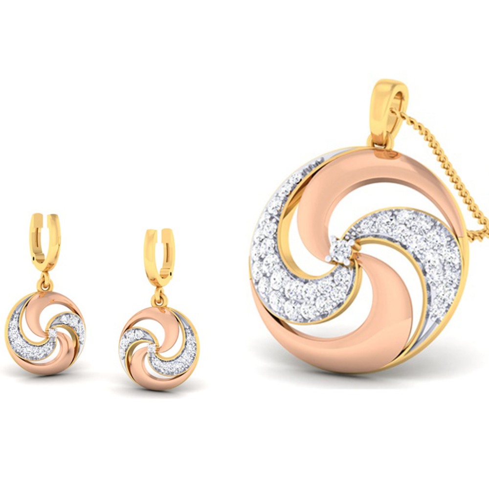 round rose gold pendant