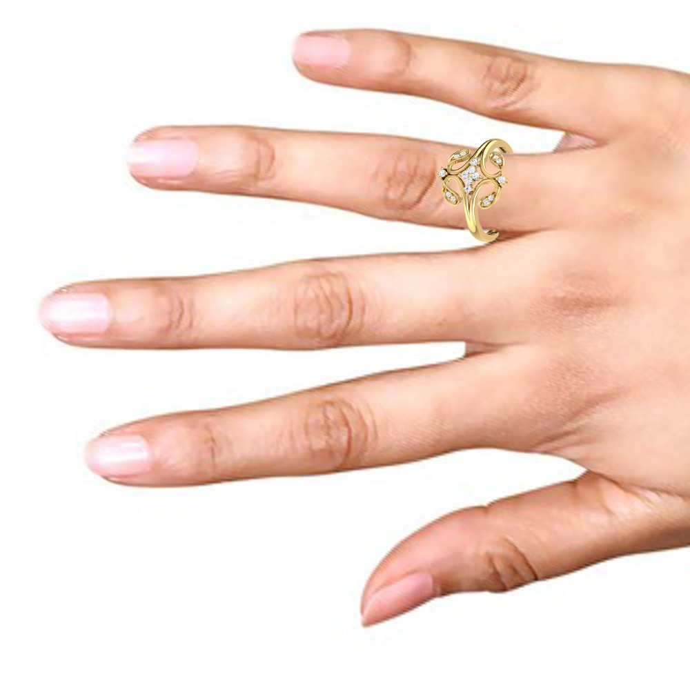 14KT GOLD DESIGNER RING - Image 2