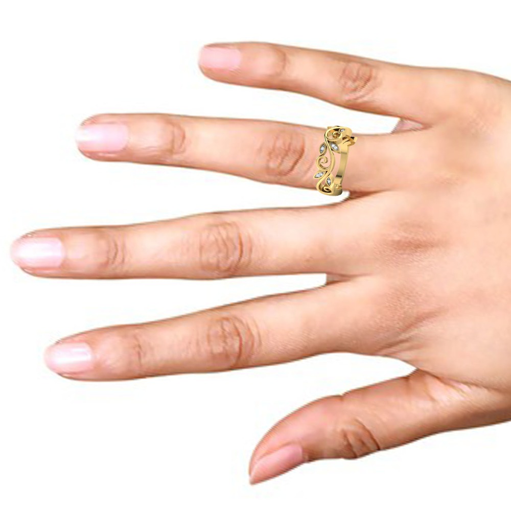 14KT LEAVES DESIGNER RING - Image 2