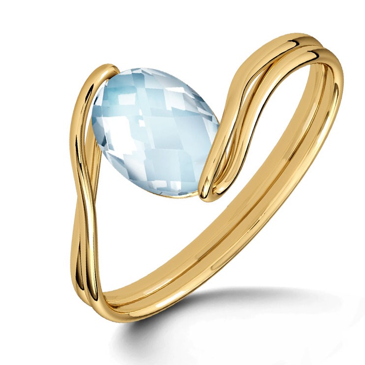 14KT OVAL SHAPE RING