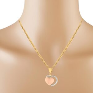 heart rose gold pendant
