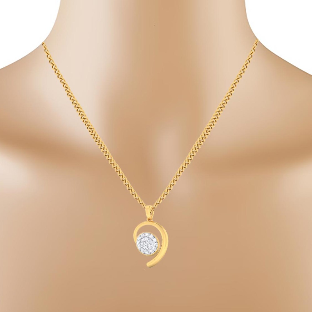 14k gold Cluster setting pendant - Image 2