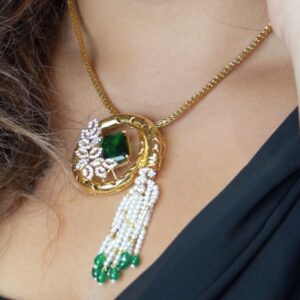 emblace collection gold stone pendant