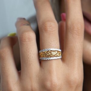 emblace collection gold jali ring