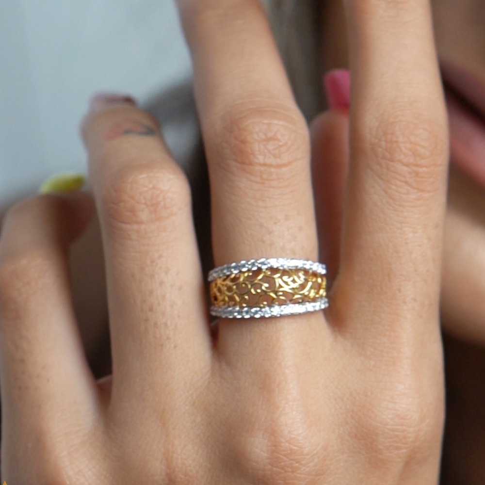 emblace collection gold jali ring - Image 2