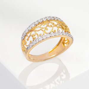 emblace collection gold jali ring