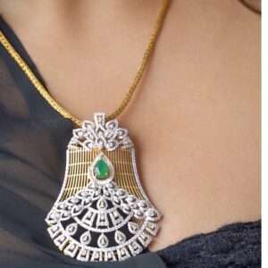 emblace collection gold jali pendant