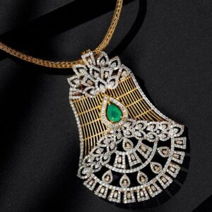 emblace collection gold jali pendant