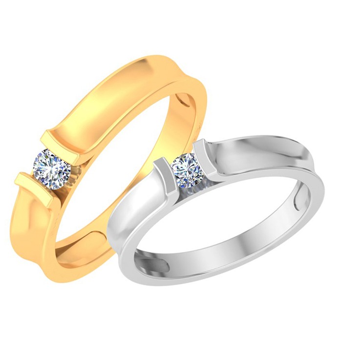 soliter silver gold ring