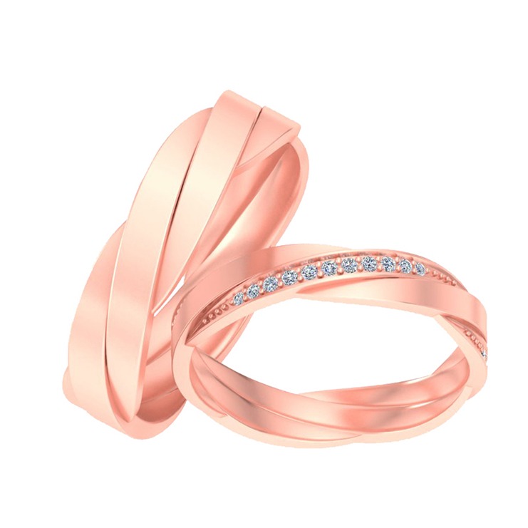 OVERLAPING ROSE GOLD RING