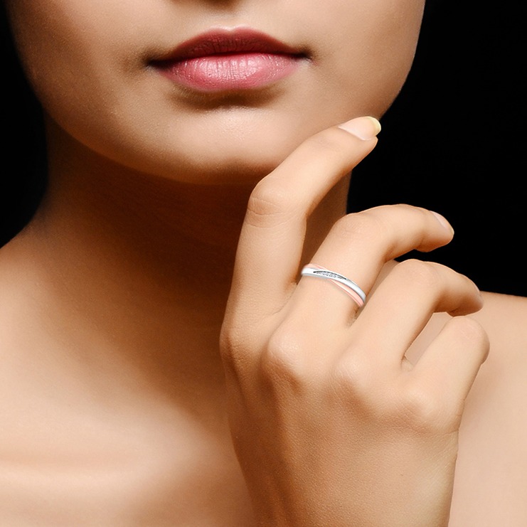 SILVER & ROSE GOLD BAND - Image 2