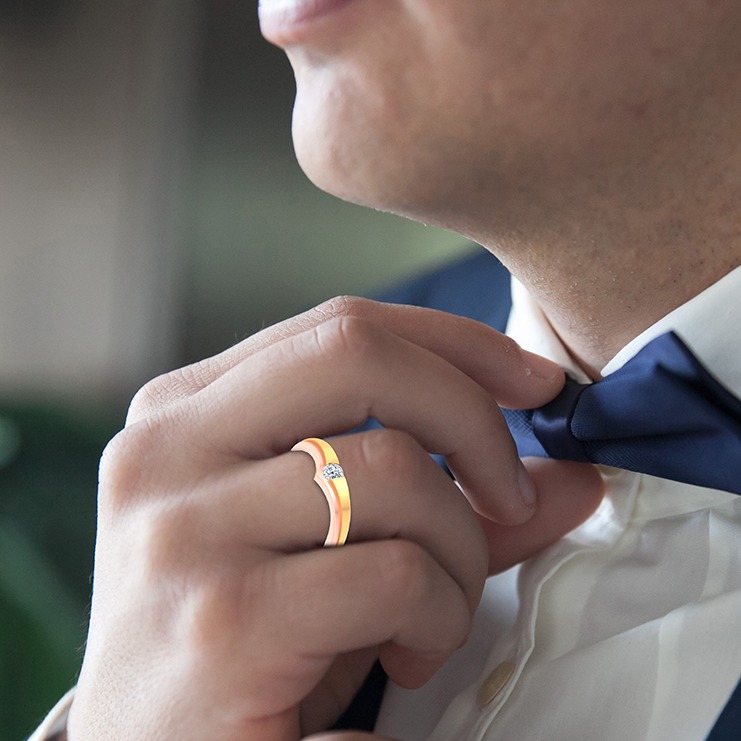 22K Gold Diamond Couple Ring - Image 3