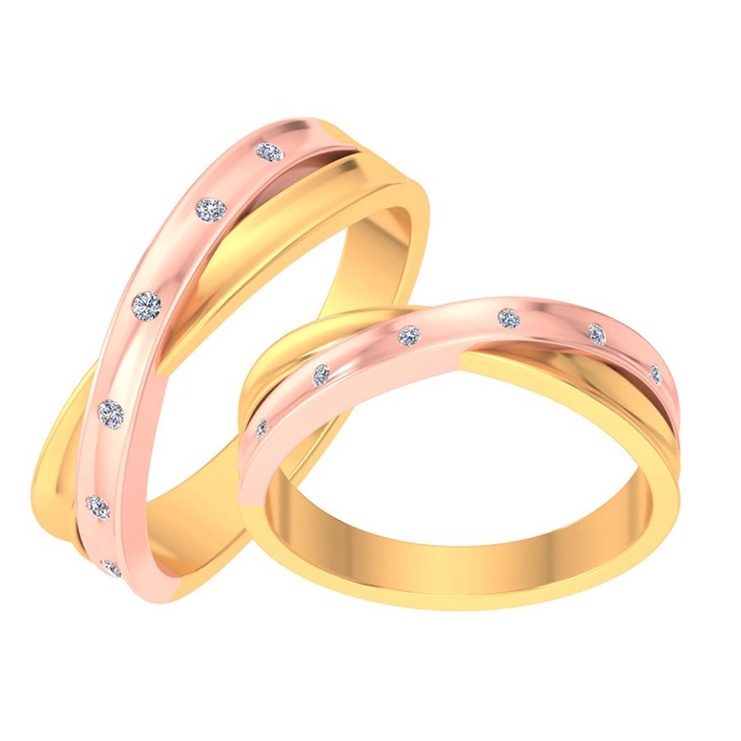916 God Double Tone Couple Ring