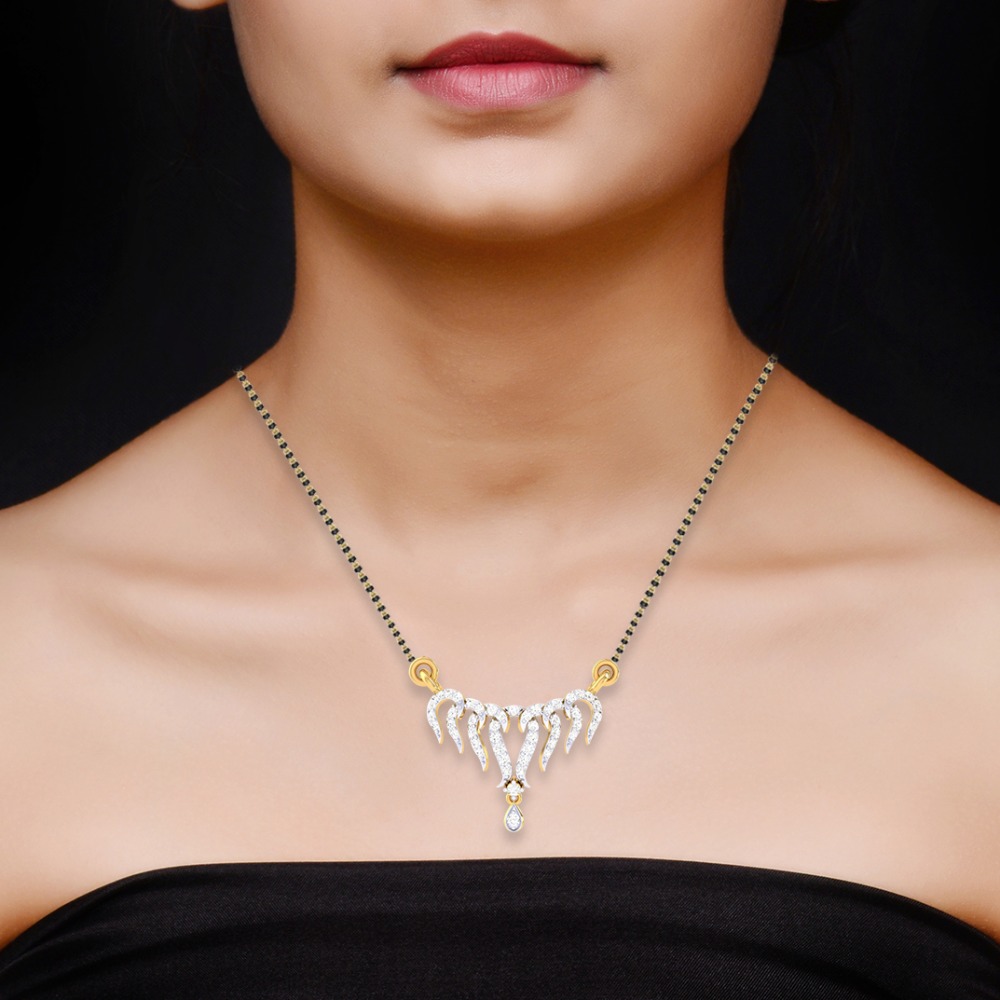 Gold Diamond Mangalsutra - Image 2