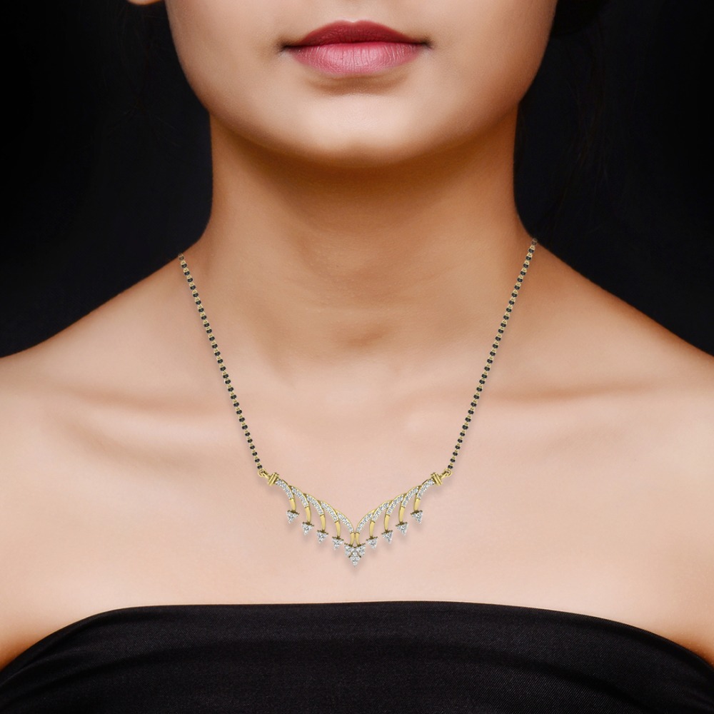 Gold Diamond Mangalsutra - Image 2