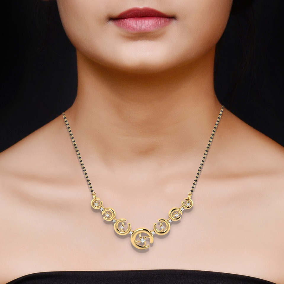 Gold Diamond Mangalsutra - Image 2
