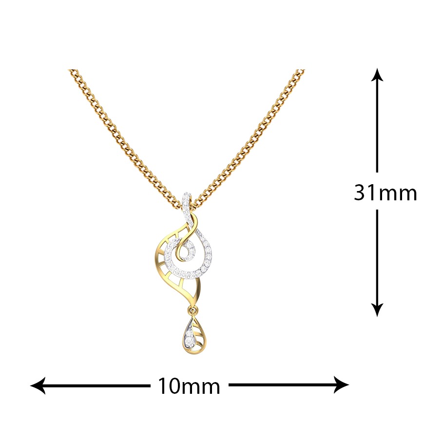 Yellow Gold 14kt Delicate Pendant - Image 3