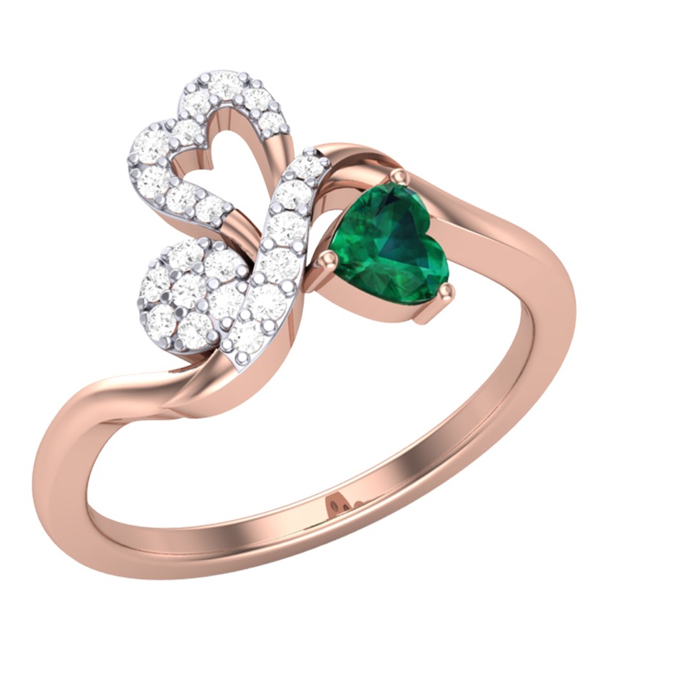 14 kt Rose gold  stone ring