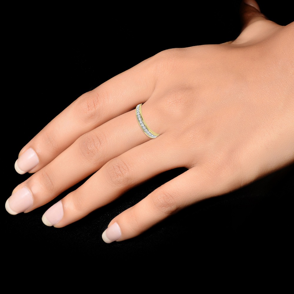 Delicate Womens Diamond Band - Image 2