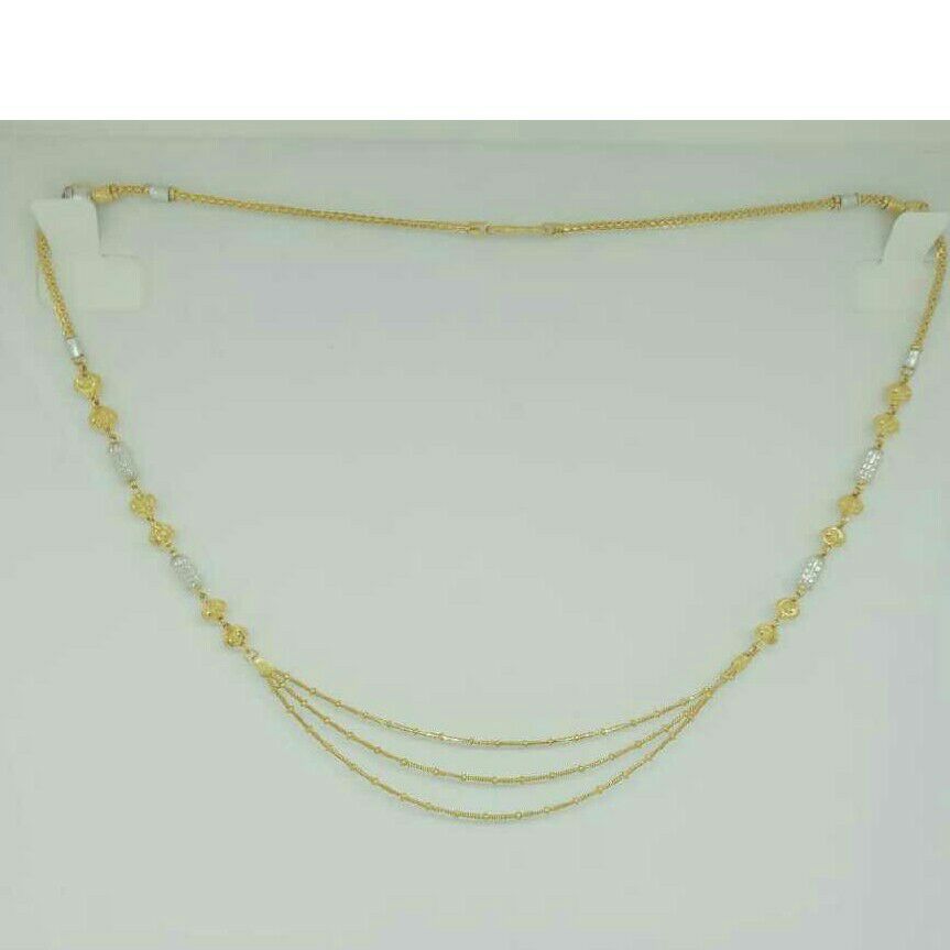 22KT Gold  Light Weight Ladies Chain