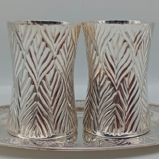 92.5 Hallmark Silver Glass & Tray