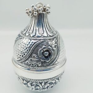 925 Silver Flower Ethnic Design Pot
