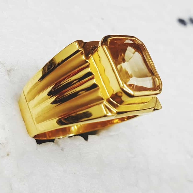 916 Gold Casually Ring For Men's - Image 2