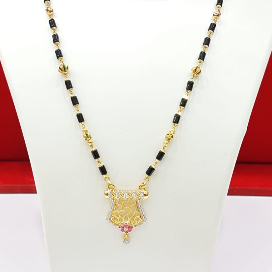 916 gold CZ Delicate Pendant Mangalsutra