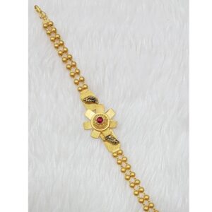 916 gold six petals floral design Bracelet