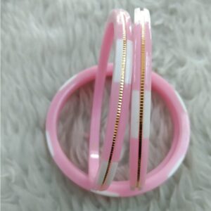 916 gold pink chudi Bangle