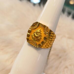 916 Gold Hallmark Ganesh Design Ring