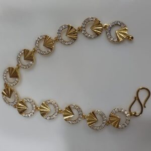 916 CZ Gold Stylish Design Hallmark Bracelet