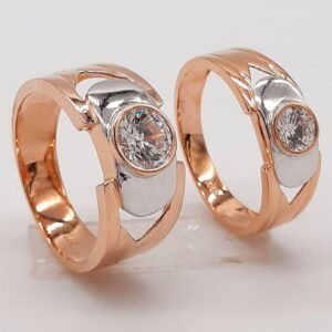 18KTRose Gold Engagement Couple  Ring