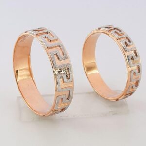 18KT Rose  Gold Antique Design Couple Ring