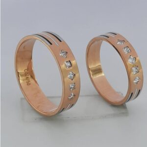 18KT Rose Gold Light Weight Simple Design Couple Ring