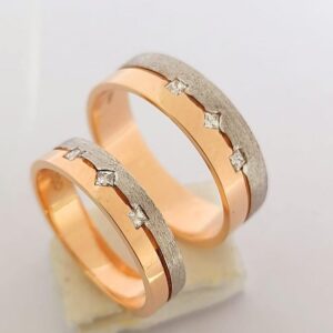 18KT Hallmark Rose Gold Attractive Design Couple Ring