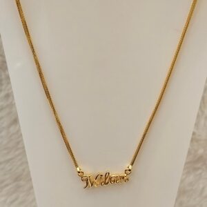 22K Gold fancy Name Pendant chain