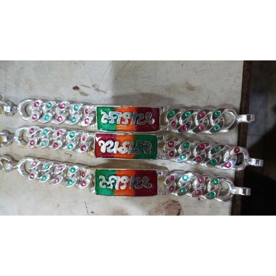 Silver Gents Indian Fancy Bracelet