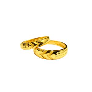 22KT Couple Plain Antique Design Rings