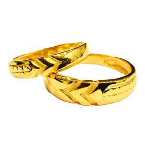 22KT Couple Plain Antique Design Rings