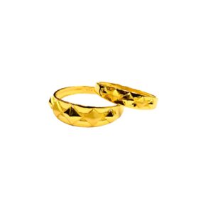 22KT Couple Plain Star Design Rings