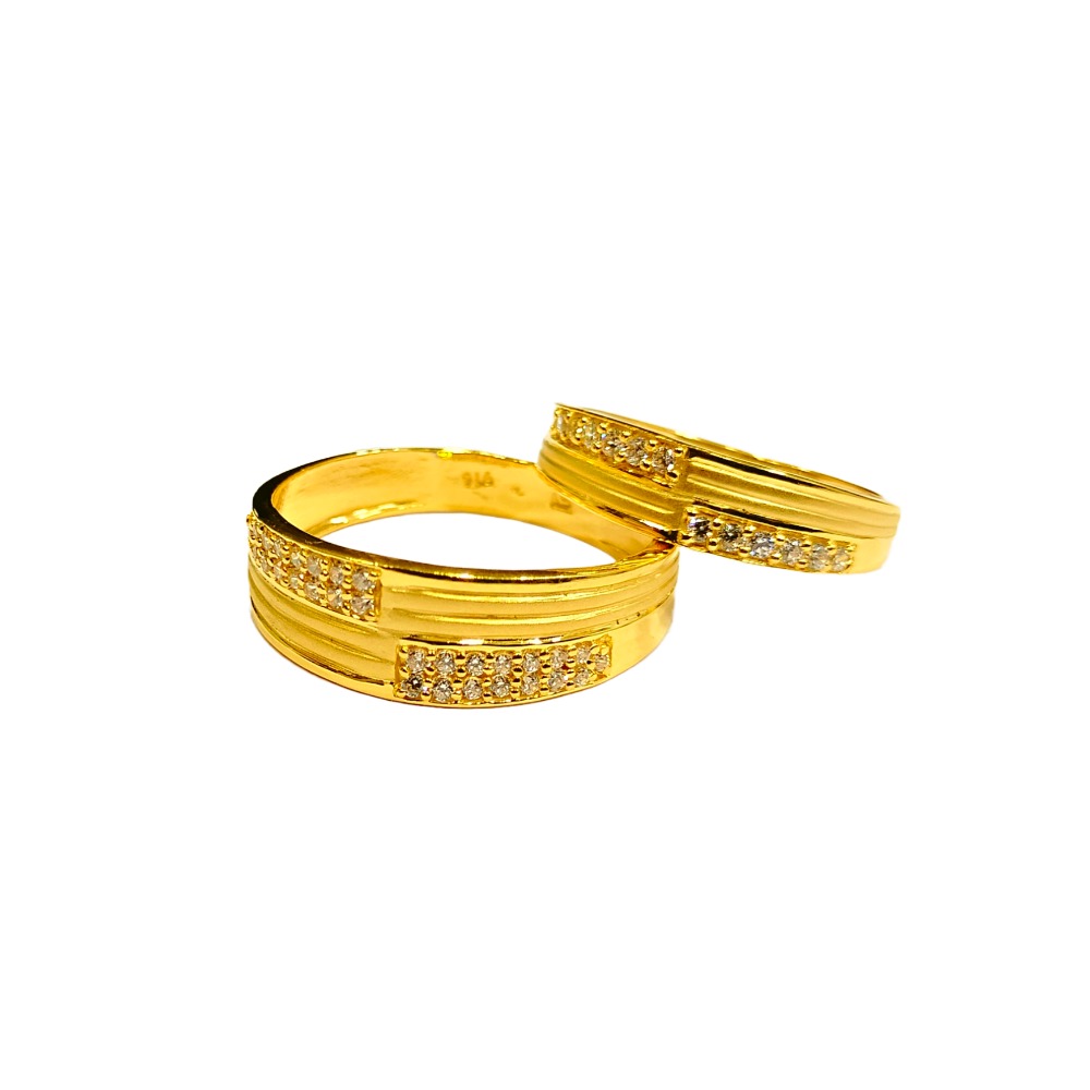 22KT Couple Cz Beautiful Design Ring