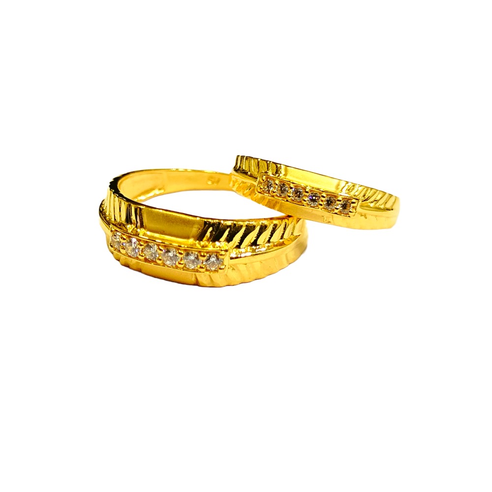 22KT Couple Cz Design Ring