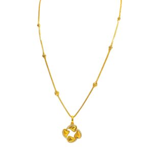 22KT Heart Design Chain Set